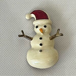 Vintage Eisenberg Ice Snowman Brooch Pin